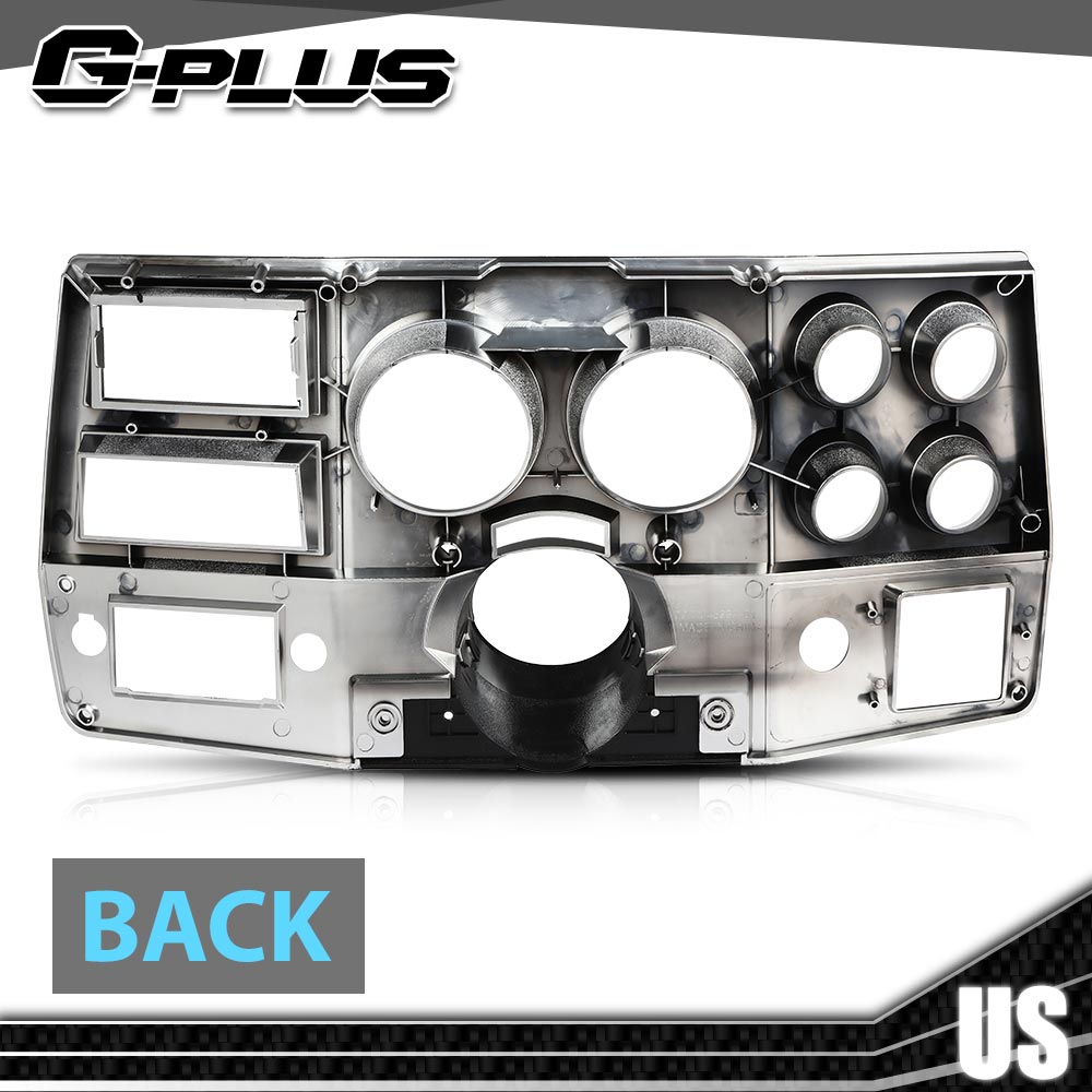 thumbnail interactive-video image 1 of Dash Bezel With A/C Vents & Lower Column Cover For 1984-1987 Chevy GMC Truck – Black With Chrome 1 of 4
