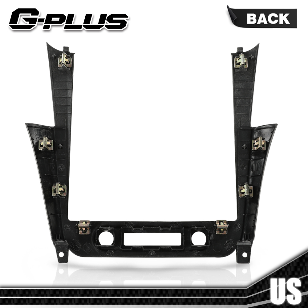 Radio Dash Bezel Trim Panel For 2008-2012 Chevy Malibu - Silver/Black Direct Replacement